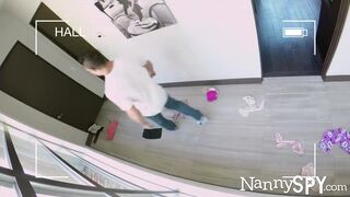 NannySpy: Brunette Nanny Busted On Webcam on PornHD