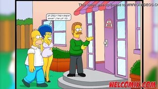 Wife swap between neighboors - The Simptoons