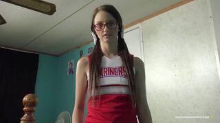 Farrah Valentine – Cheerleader Gives Her Brother A Handjob To Take Her To Practice