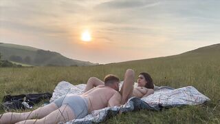 We make LOVE in a PUBLIC field until MILF cums and left with CREAMPIE