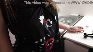 I fucked my friend's mom in the kitchen after his birthday