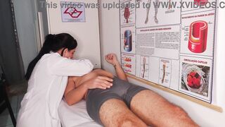 Erection in front of the nurse