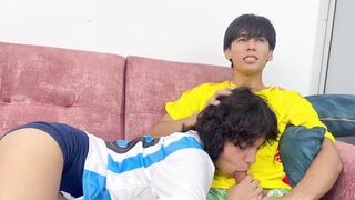 I bet with my shy stepsister who will win the Colombia vs. Argentina game and I end up fucking her hard and cumming in her ass.