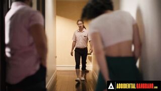 ACCIDENTAL GANGBANG - Horny Casey Calvert Gets Gangbanged By Bored Men