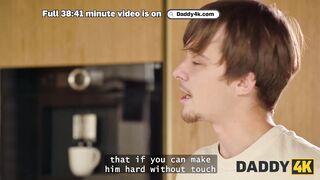 DADDY4K. Slutty GF is sucking a cock and then stripteasing for another in one room