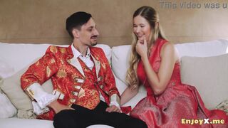 Excessive passion beats every moment.A light-haired in tights with shaved cooter cherishes cock-suckingsession - indulge in tough hard-core porn.