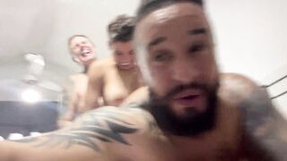 That delicious sex feeling the pounding until the end in the ass and in the pussy in the hair until cumming together!