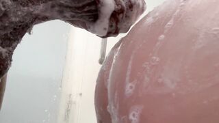 Mom left the house, and she couldn't wait - stepdaughter's fantasy became real when stepdad's massive 12-inch BBC slid into her tight hole, giving her hard anal she secretly craved, moaning under the hot shower water.