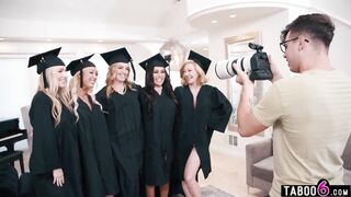 MILFs graduation party turns into an insane reverse gangbang party