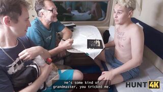 HUNT4K. Russian stranger found a juicy pussy in the train and fucked her roughly