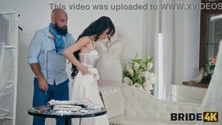 BRIDE4K. Slutty bride cheated on her groom with a masculine wedding salon owner