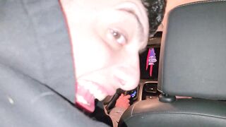 A double blowjob in my friend's car DIRTY MORBID GIRLS