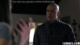 Stepdad Derrick Pierce spanks and anally punishes his own poor daugther Gia Derza for staying overnight at a friend's place!