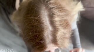 I watched Netflix with a hot blonde & cum in mouth